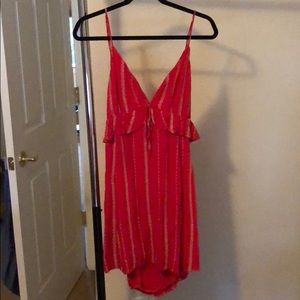 Dress with open back that ties